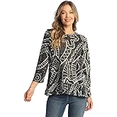 Jess & Jane Women's Burnout Overlap Hem Top - AJ6