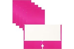 2 Pocket Portfolio Folders, 25 Pack, Trendy Cool Colors, Fits Letter Size Paper, for School, Office, Home, Matte Finish (Hot 