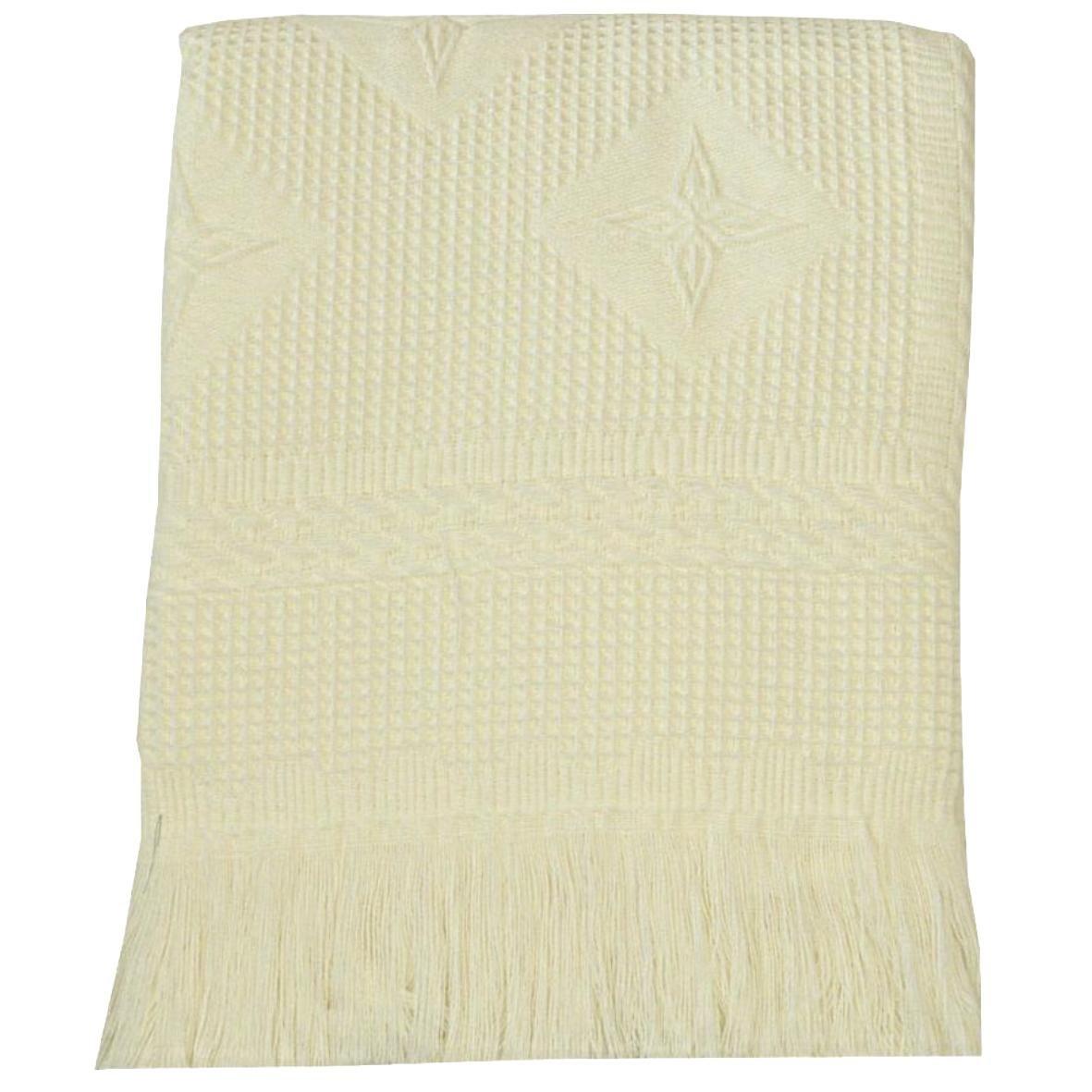 BabyPrem Baby Large Soft Acrylic Stars Shawl Blanket 122 x 122cm CREAM