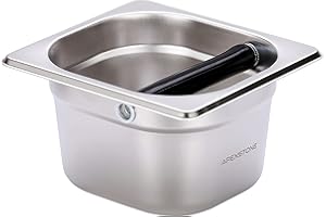 Coffee Knock Box Stainless Steel, Apexstone Espresso Knock Box Stainless Steel, Knock Box for Espresso Coffee Grounds, Knock Box Small