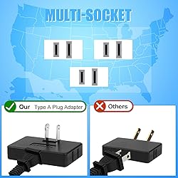Romeda 3 Pack AC Flat Wall Outlet Extender Flat