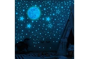 1049 PCS Glow In The Dark Stars Wall Stickers, Star And Moon Ceiling Stickers Glowing Wall Decals Wall Stickers Decor For Diy
