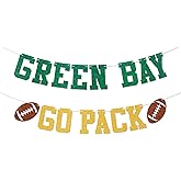 Green Bay Go Pack Banner - Go Pack Banner, Game Day Decor, Packs Football Party Decorations Green & Gold