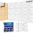 16 Pack Self-Adhesive Soundproof Wall Panels, 12 x 12 x 0.47 In Sound Proof Foam Panels for Walls, 1.2lb/ft³ High Density, Thicker 0.47in, Acoustic Panels, Noise Dampening Panels Studio White