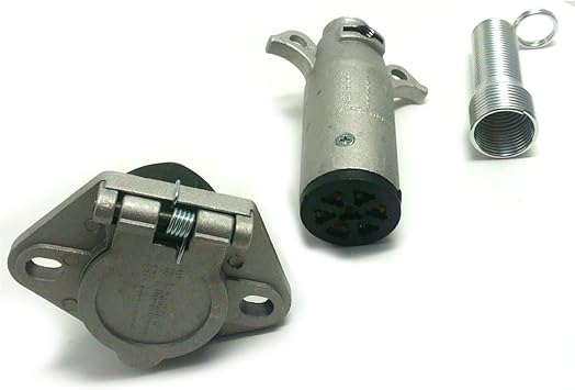 Amazon Co Jp Maximaselect 7極配線カプラー ソケット セット 車両側 トレーラー側 スポーツ アウトドア