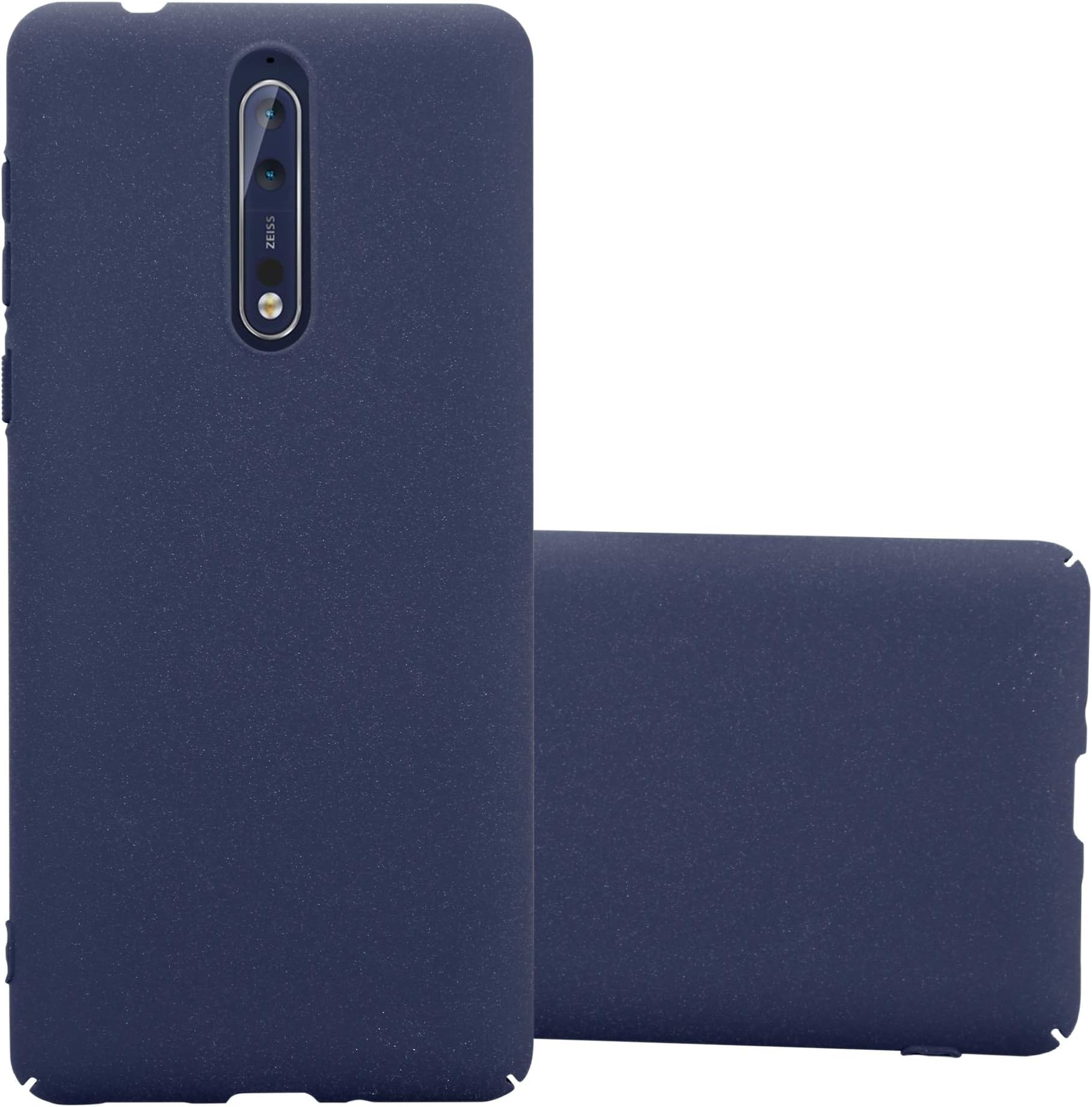 Cadorabo Case Compatible with Nokia 8 2017 in Frosty Blue - Shockproof and Scratch Resistent Plastic Hard Cover - Ultra Slim Protective Shell Bumper Back Skin