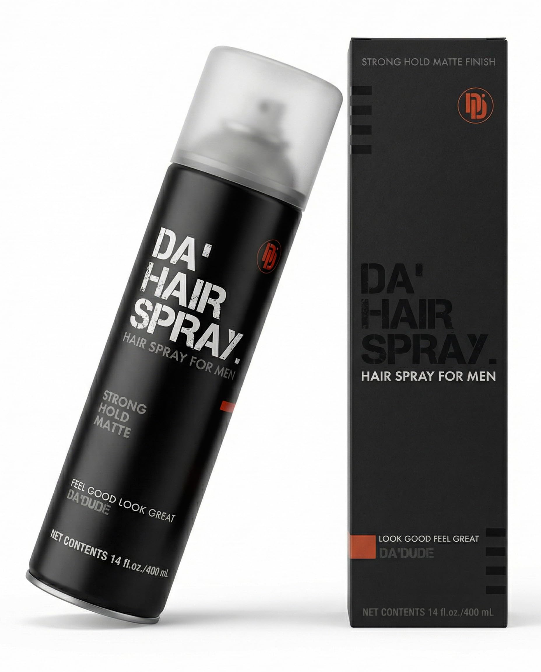 Da'Dude Da Hairspray for Men – 400ml - Strong Hold Hair Spray Matte Finish – 12+ Hour Hold – Adds Volume – Quick-Dry