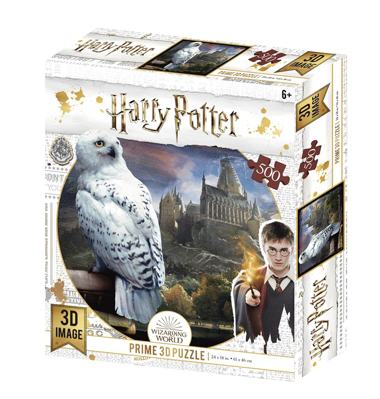 Harry Potter 3D Effect 500 Piece Hedwig Puzzle