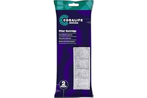 Coralife BioCube Aquarium Fish Tank Water Filter Cartridge, 2 Pack