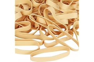 ASWEIR Size #82 Tactical Rubber Bands - Pack of 60 Heavy-Duty, Extra Thick and Wide UV, Heat, and Cold-Resistant Industrial-Grade Elastic Bands for Camping, Cycling, and Fishing (light brown)