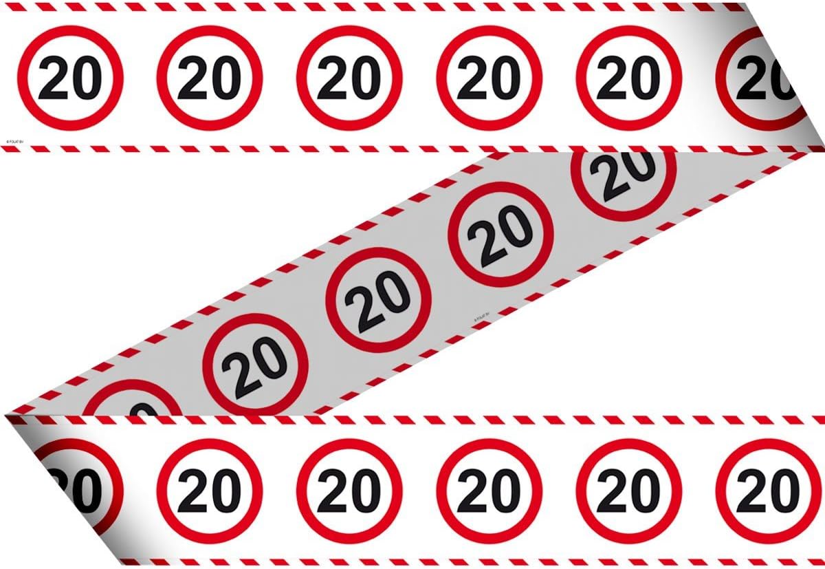 Palloncini Per 18° Compleanno Folat - 8 Pezzi A Forma Di Cartello Stradale, Bianco