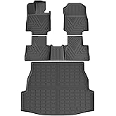 Floor Mats & Cargo Liner Set Fit for Toyota RAV4 2019-2025 (Include Hybrid),All Weather Protection Odorless Anti-Slip TPE Rubber Automotive Full Set Floor Liners Custom Toyota RAV4 Accessories
