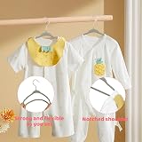 ManGotree Baby Velvet Hangers 48 Pack Infant Toddler Non-Slip Grey view 4