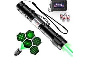 Danigh-buy Long Range Green Laser Pointer High Power,Rechargeable Laser,Adjustable Focus Laser Pointer with Carrying Case