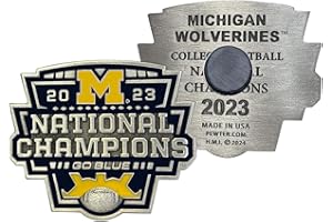 Heritage Pewter Michigan Wolverines 2023 CFP National Champions Magnet | Intricately Crafted Metal Pewter
