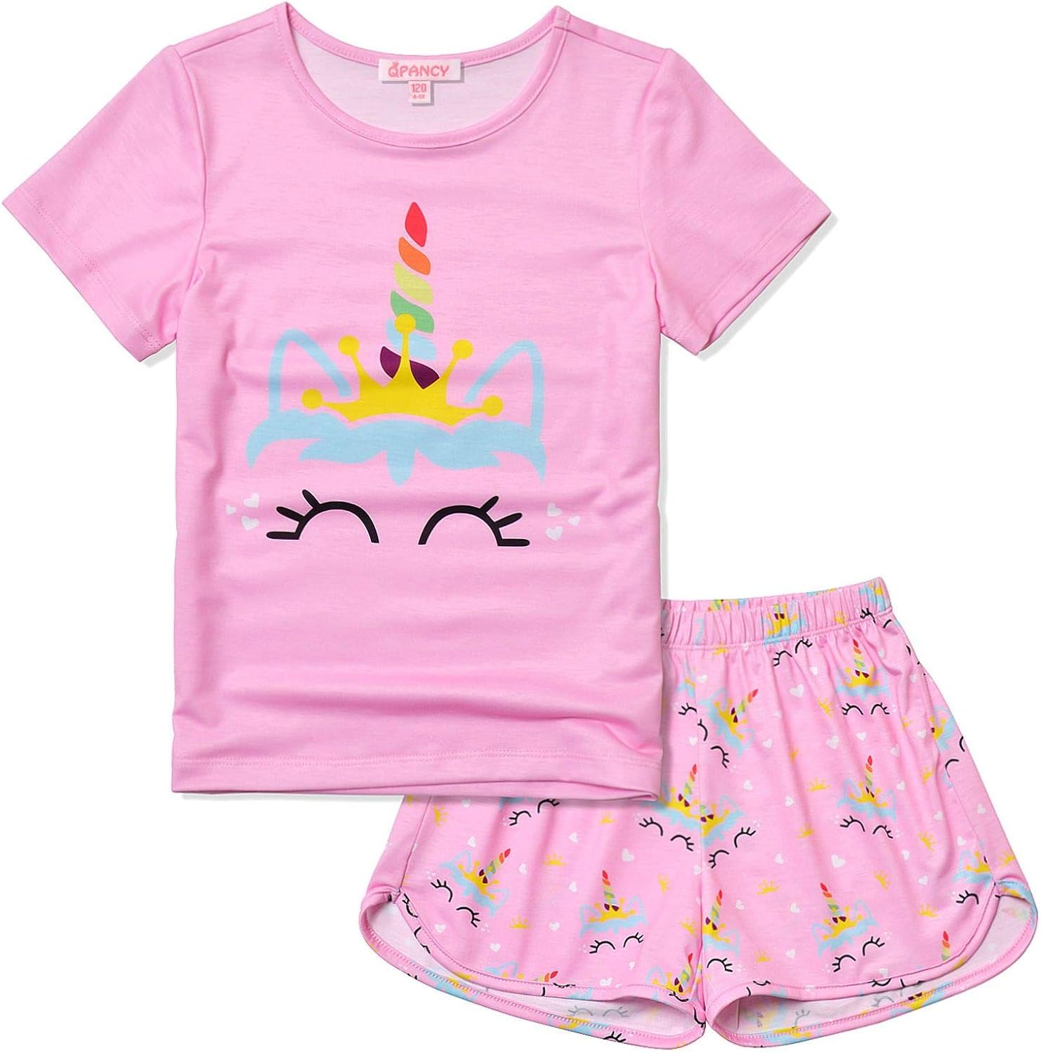Pajamas for Girls Unicorn Pjs Sets Little Kids Summer Short Sleeve Sleepwear Amazon.ca