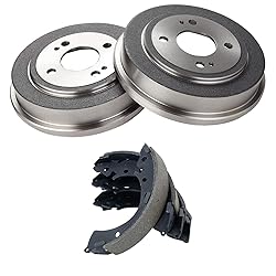 TRQ Rear Brake Shoes & 2 Drums Left LH & Right RH