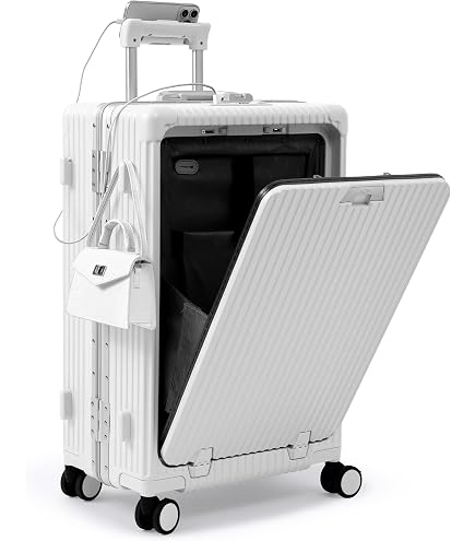 新品未使用‼️CDL TOKYO ノースリブホワイトS size Amazon.com | Nobl Travel Zipperless Check In Suitcase - Aluminum