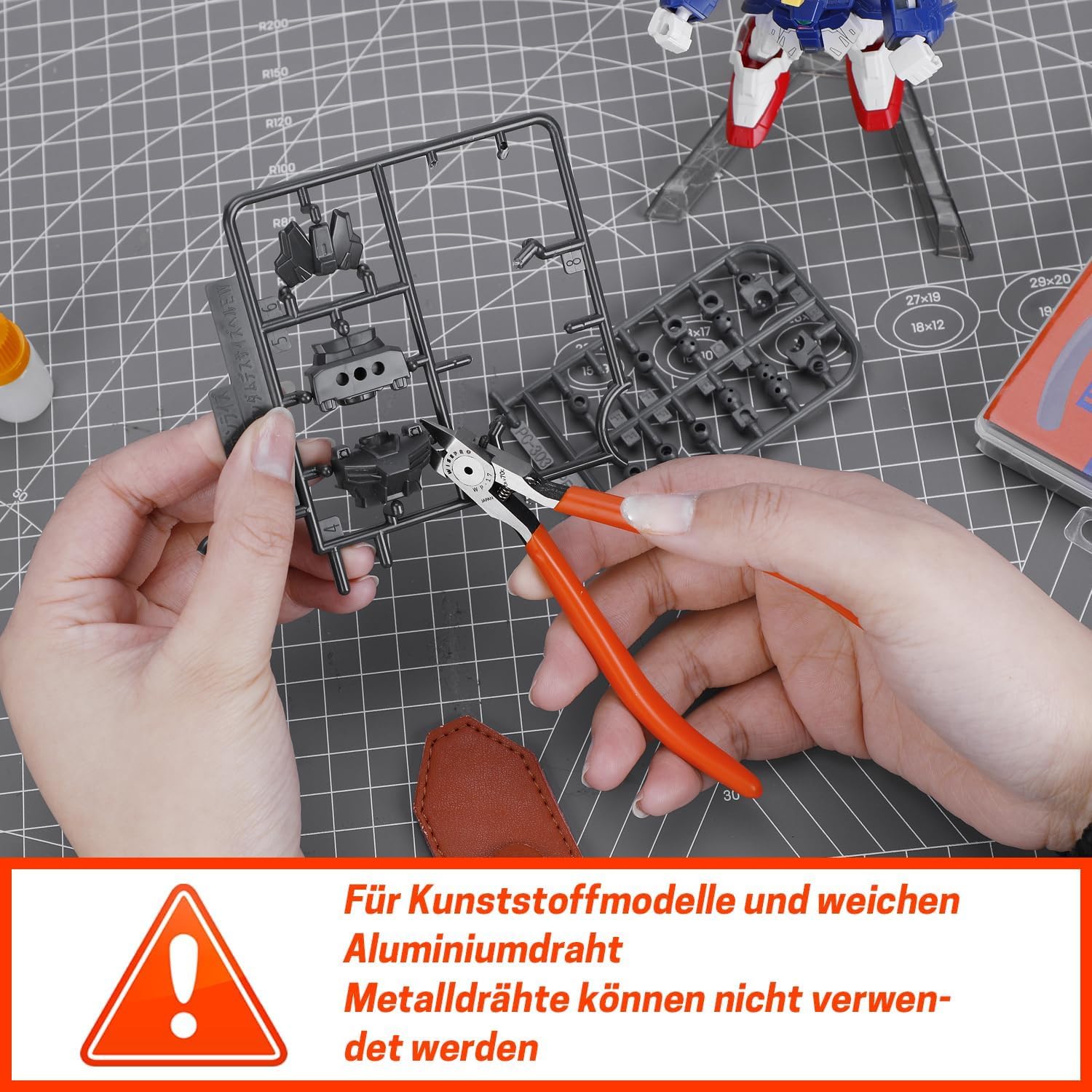 WISEPRO 120mm Modellzange, mit ultradünnem einschneidigem und Klingengehäuse, Ideal für Modellbau Kunststoff-Modellwerkzeuge für Gundam-Reparatur, Kunststoffmodell und Befestigung 7