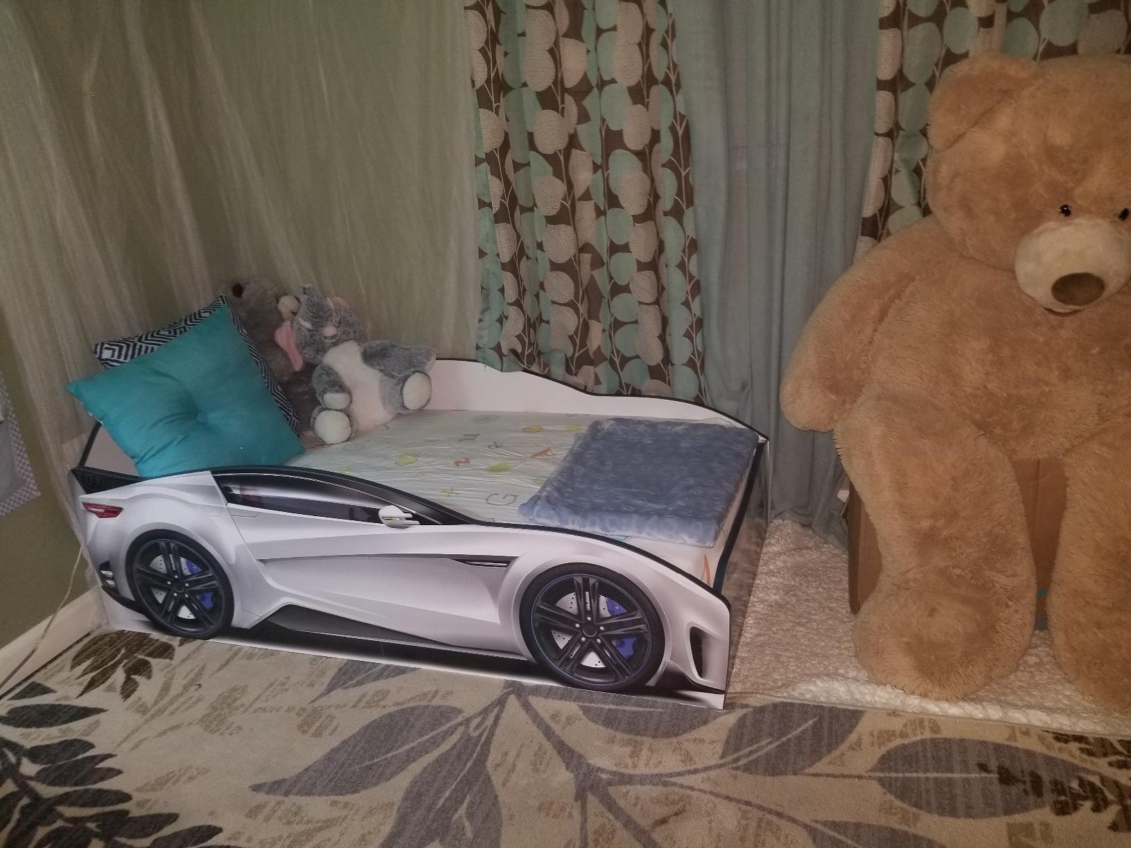 37/mo Finance Cilek Spyder Race Car Toddler Bed Frame, Toddler, Red