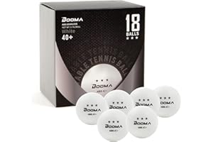 BOOMA Ping Pong Balls | 3-Star 40+ Table Tennis Balls (12,18,24) | Premium ABS Training Balls | Highly Durable for Indoor/Out
