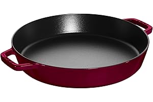 Staub Pans 34 cm Cast Iron Paella Pan, Bordeaux