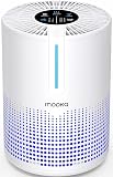 Air Purifiers for Bedroom Home 430 Sq.Ft, MOOKA H13 HEPA Filter Small Portable Air Purifier with USB Cable Fragrance Sponge for Smokers Pollen Pets Dust Odors, Desktop Air Cleaner for Car RV, M01