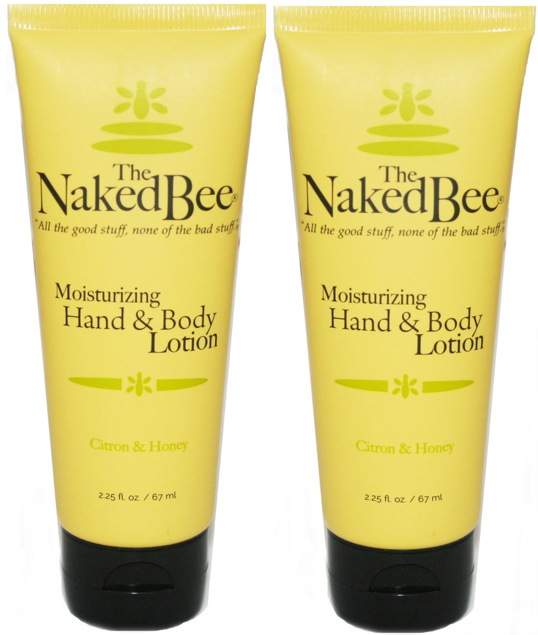 The Naked Bee Moisturizing CITRON & HONEY Hand & Body Lotion 2.25 oz (2 Pack)