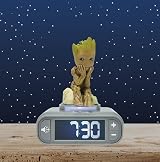LEXIBOOK Marvel Groot Nightlight Alarm Clock Sounds Backlit LCD Grey view 5