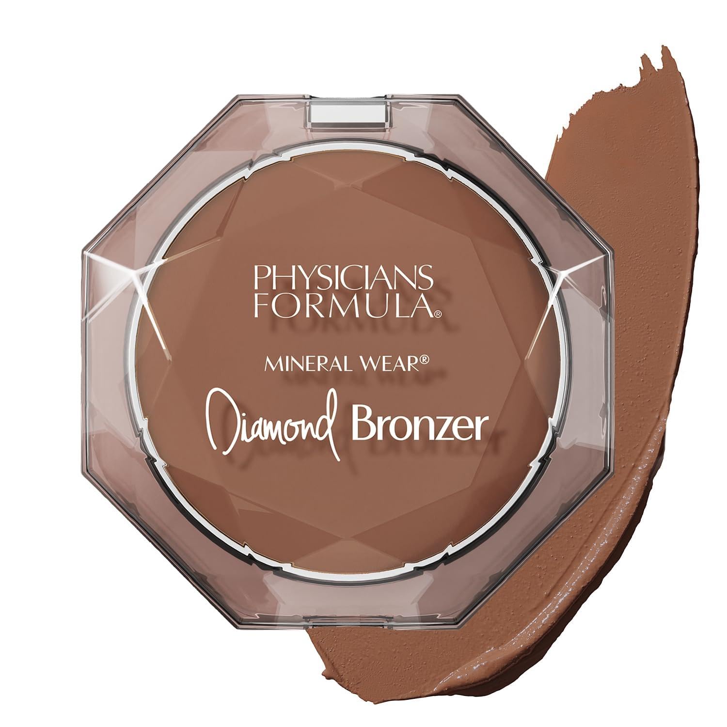 Physicians Formula Mineral Wear Diamond Bronzer, Bronzing Powder with Vitamin E, Minimizes Appearance of Pores and Fine Lines, Powder and Serum Hybrid, Deep Bronze Gem