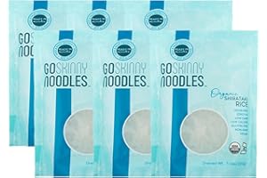 GoSkinny Noodles Rice (6), Organic, Odorless Shirataki & Konjac, Low Carb, Low Calorie, Gluten Free, Vegan, Kosher, Keto, Paleo-Friendly, Ready in Minutes
