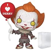 POP Funko Stephen King's It Chapter 2 - Pennywise with Balloon Vinyl Figure (Bundled with Compatible Box Protector Case), Multicolored, 3.75 Inches