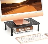 HUANUO 2-Pack Monitor Stand 3-Height Adjustable Riser Ventilated Platform view 7
