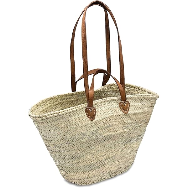 バッグ French Baskets FRENCH BASKET straw bag with leather handles beach bag