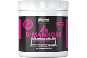 NATURE'S PURE EDGE D-Mannose Supplement with Real Chicken for Dogs and Cats. Use for Immediate and Preventative Treatment of Bladder and Urinary Tract Infections UTIs. Stop Kidney Stones. Extra Strength 115 Grams.