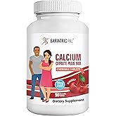 BariatricPal Calcium Citrate 500mg Chewable Tablets - Cherry (30-Day Supply)