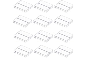 12Pcs Acrylic Clear Place Card Holders, 1.2Inch Table Number Holder Card Stand Postcard Sign Display Stand for Wedding Office