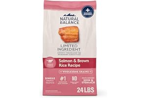 Natural Balance Limited Ingredient Adult Dry Dog Food with Healthy Grains, Salmon & Brown Rice Recipe, 24 Pound (Pack of 1)