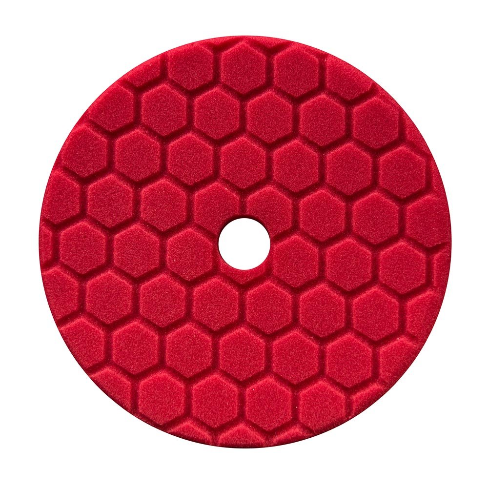 Chemical Guys BUFX117HEX5 Hex Logic Quantum 140mm 5.5" Red Ultra Light Finishing Pad ~ Car
