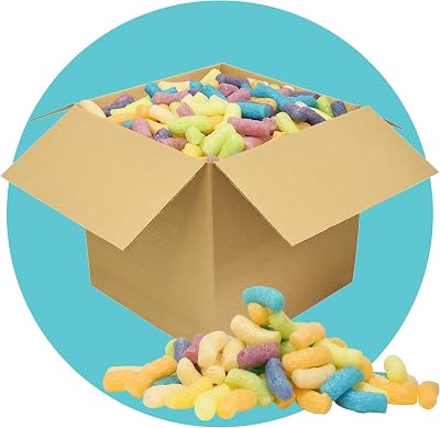 Triplast ECO Packing Peanuts MultiColour 1 Cubic Ft Corn Starch Biodegradable