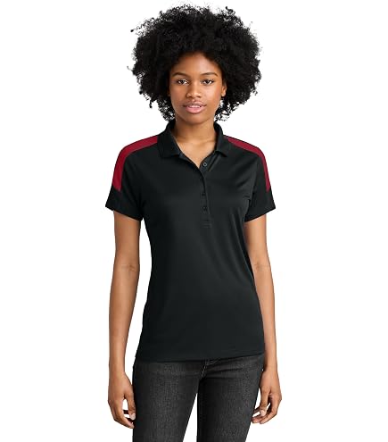 Amazon.com: SPORT-TEK Women's Club Colorblock Polo | Moisture