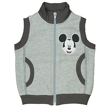 Jungen Mickey Mouse Baby-Weste/Kinder-Weste, Sweat-Jacke/Pulli ÄRMELLOS, GRÖSSE 74, 80, 86, 92, 98, 104, 110, Freizeit-Weste 