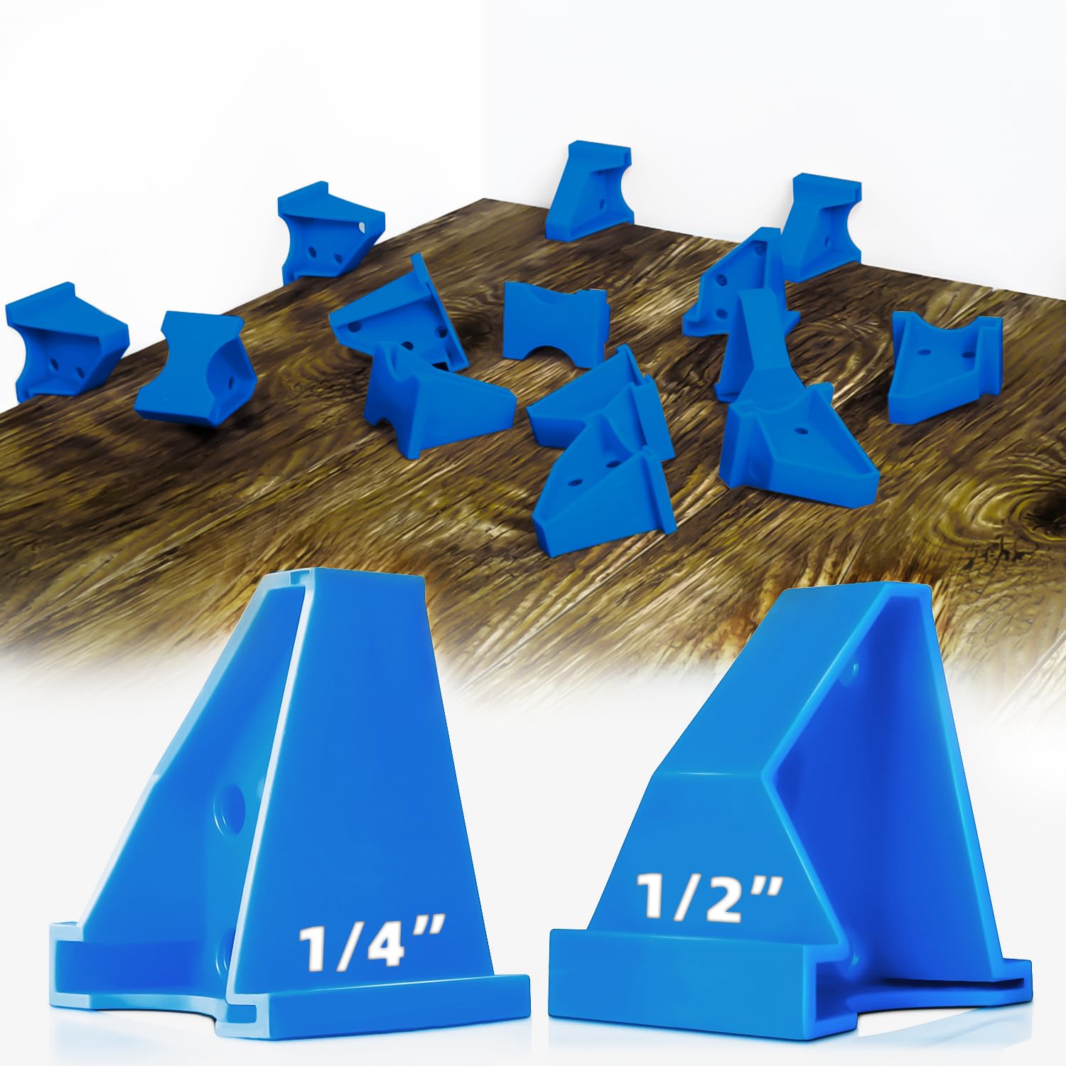 Photo 1 of NAACOO Flooring Spacers 20Pack, 1/4'' Gap & 1/2'' Gap, Laminate Wood Flooring Tools – Use for Vinyl Plank, Engineered Hardwood, Bamboo, LVT, Subfloor Panels.