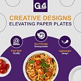 G4GADGET 100 Disposable Paper Plates 9 Inch - Ideal for Parties & BBQs view 5
