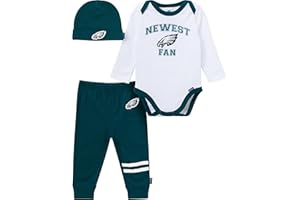 Gerber NFL baby-boys 3-piece Onesie Bodysuit, Active Pant and Cap Set