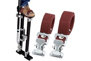 QKDS 2PCS Drywall Stilts Straps, Adjustable Leg Band Straps Drywall Foot Band Straps Kit, Nylon Leg Fixation Strap Replacement Part for Stilts(red)