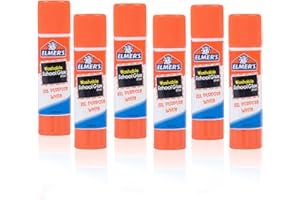 THE MEGA DEALS Elmer’s Glue Sticks, 0.21 Ounce – 6 Count All Purpose Elmers Glue Stick White, White