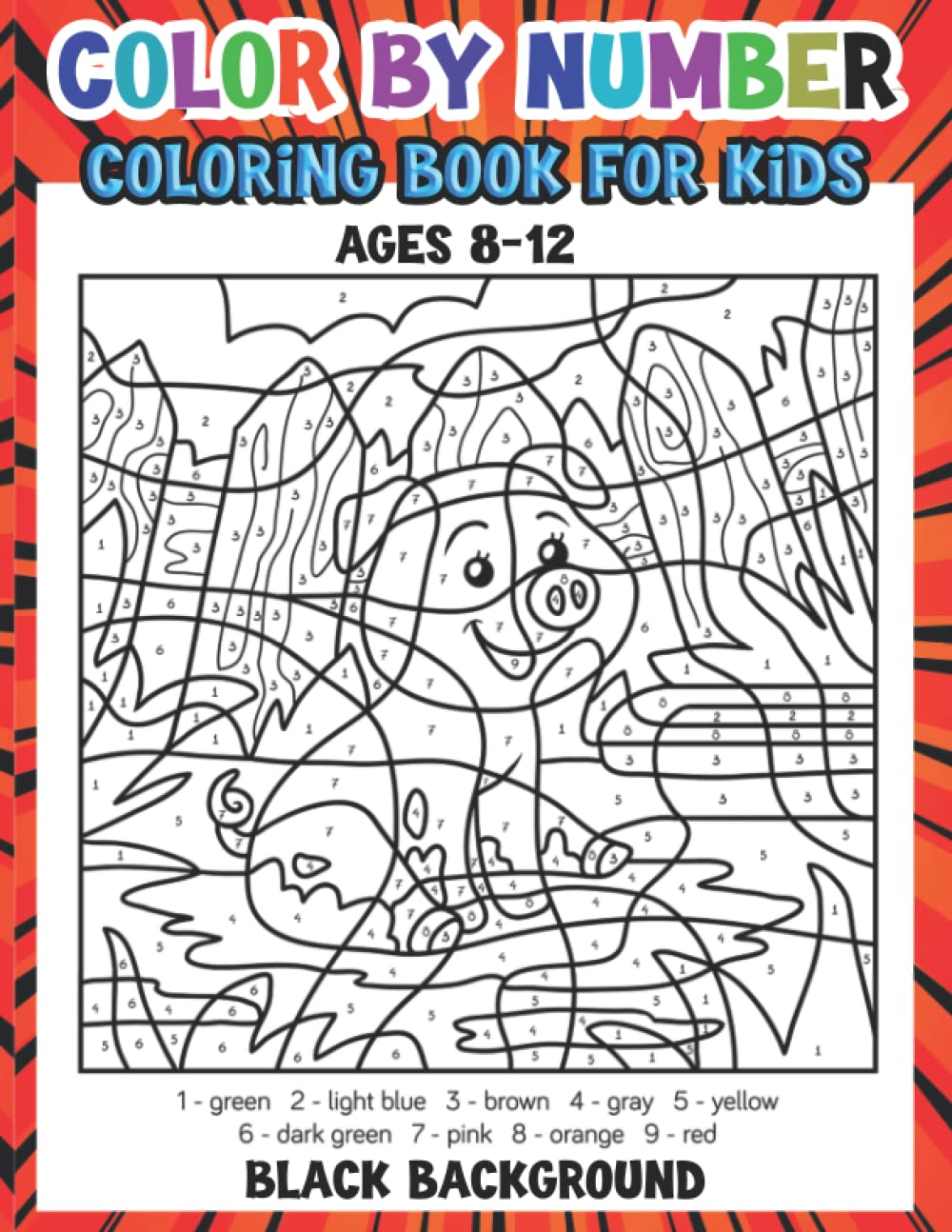 color by number coloring book for kids ages 8 12 large print birds flowers animals and pretty patterns color by number books black background baker jennifer 9798770930382 amazon com books