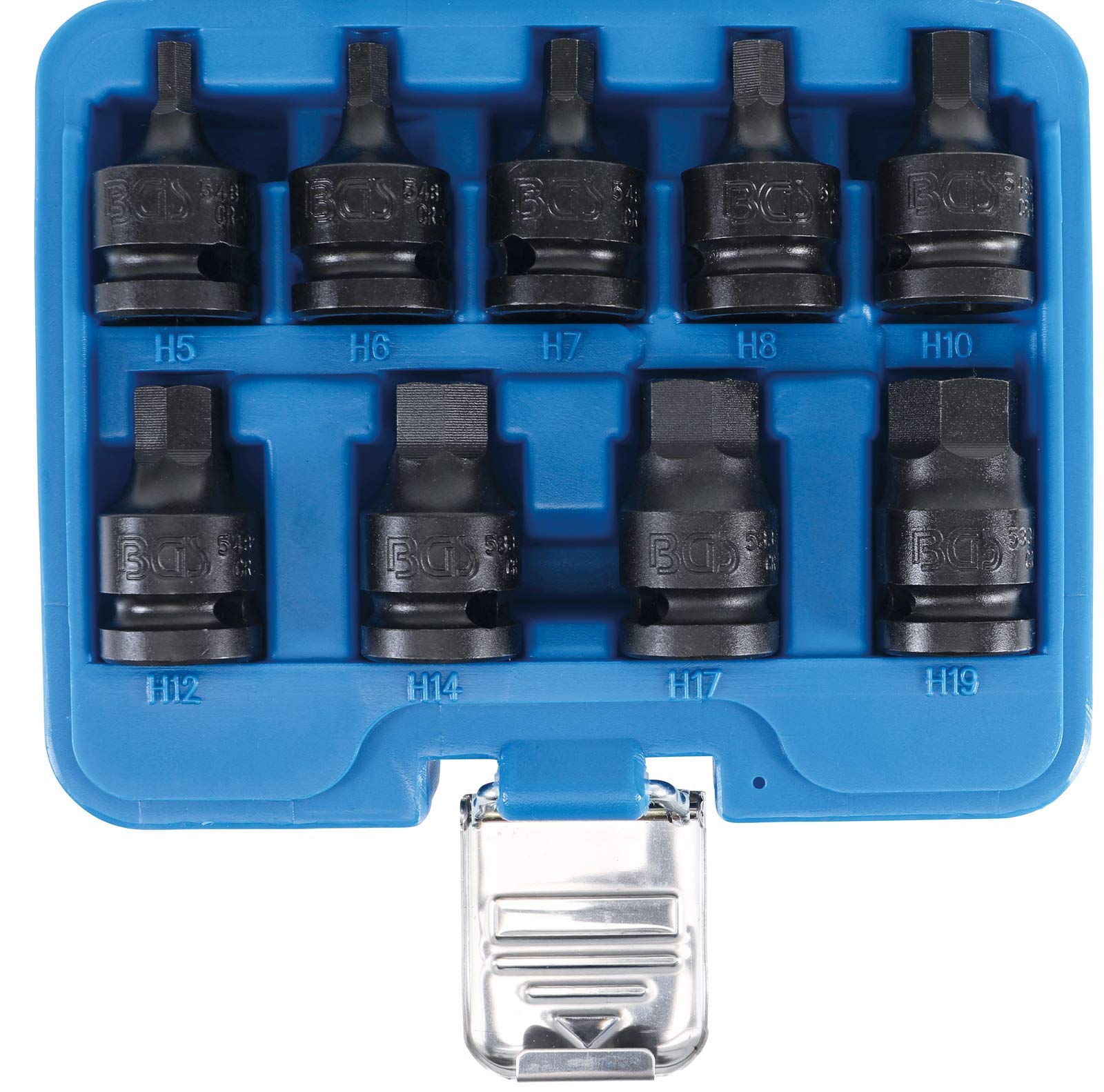 BGS 5485 | Impact Bit Socket Set | 12.5 mm (1/2") Drive | internal Hexagon 5 - 19 mm | 9 pcs.