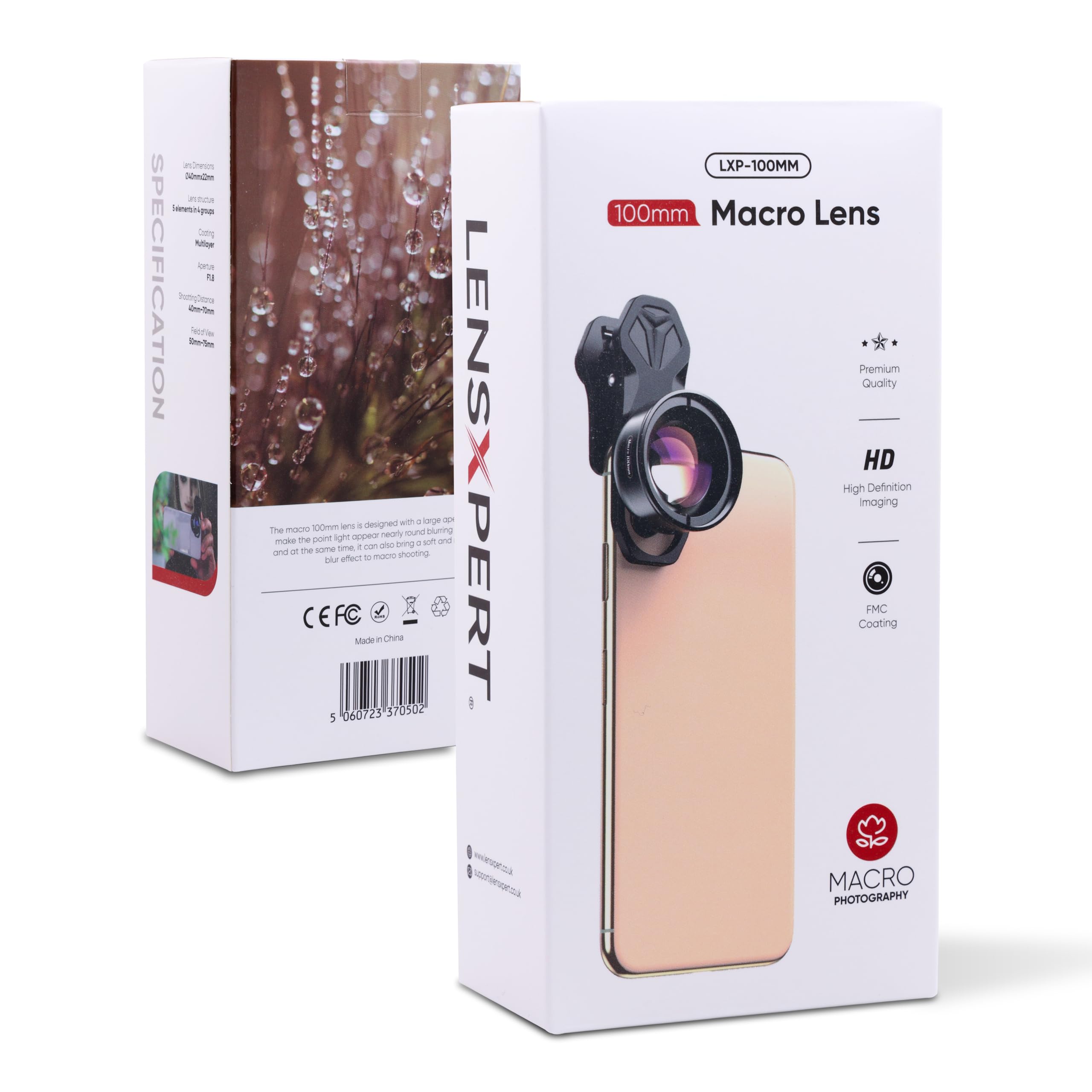 LensXpert® Professional Smartphone 100MM Macro Lens for Long Distance Shooting Smartphone 4K HD Phone Camera Lens No Distortion Blurry Background Compatible with iPhone 11/XS/XS Max/XR/X/8/8 Plus, Pix